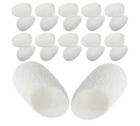 50 Pezzi Palla Viso di Baco da Seta per Esfoliazione Delicata | Uso Spa e Aperto, Bordi Tagliati a Mano, Struttura Sferica, Colore Bianco, Dimensione 1x0,6 Pollici