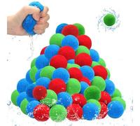 50 Pezzi Palloncini Acqua, Palline di Peluche per Acqua Waterbomb, Bombe da Acquas Palloncini Riutilizzabili, Bombe d Acquas per Bambini, Set di Bombe Ad Acqu-a Splash per Estivi Piscina Spiaggia