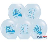 50 PEZZI Palloncini LATTICE 30 CM 1 ANNO PRIMO COMPLEANNO CELESTE BAMBIN 0F5Q