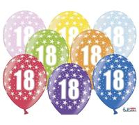 50 PEZZI Palloncini LATTICE 30 CM numero 18 ANNI diciottesimo compleanno