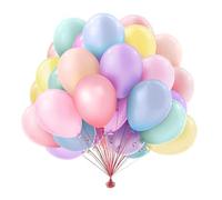 50 Pezzi Palloncini Lattice Pastello,Palloncini Compleanno 10 Pollice,Palloncini Colorati Misti Bambina e Bambino,Decorazioni per feste,Addobbi Matrimonio,baby shower