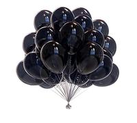 50 Pezzi Palloncini Neri Opachi,10 Pollici Palloncini Neri Tema Nero Festa Compleanno Proposta Laurea Baby Shower Decorazione Anniversario Matrimonio