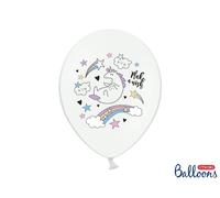 50 PEZZI Palloncini Palloncino Lattice 30 cm UNICORNO ARCOBALENO Pastel 0F5N