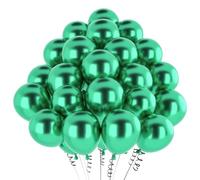 50 Pezzi Palloncini verde,12 Pollici Palloncini Metallizzati in Lattice, per Compleanno Matrimonio Anniversario Baby Shower Laurea Decorazione