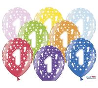 50 PEZZI Palloncino Palloncini colorati 1 ANNO PRIMO COMPLEANNO 30 cm IN