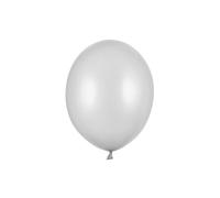 50 PEZZI Palloncino Palloncini lattice 30 cm ARGENTO NEVE METALLIC 1367