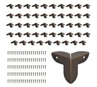 50 Pezzi Paraspigoli Angolari Metallo Inclusi 100 Viti, Accessori per La Protezione dei Bordi, Mobile Angolare per Scatole, Mobili, Scaffali, Tavoli, Gioielli, Scatola Regalo