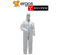 50 Pezzi PAYPER Tuta di Protezione Monouso 456B Laminata Cappuccio Zip Intera