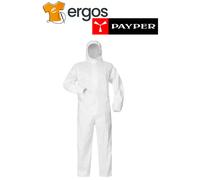 50 Pezzi PAYPER Tuta di Protezione Monouso 56B Laminata Cappuccio Zip Intera