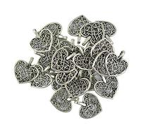 50 Pezzi Pendenti Pendenti in filigrana d'Argento Tibetano per Gioielli Fai-da-Te alla Moda e Popolari Clever