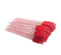 50 Pezzi Pennello Ciglia Accessori Donna San Valentino Setole Dolci Applicatore Pinzette Sopracciglia Falso Spazzole Rosa/Rosso