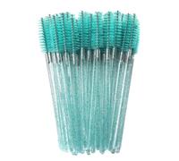 50 Pezzi Pennello Ciglia Squisito Strumenti Trucco San Valentino Setole Dolci Sopracciglio Pinzette Remover Spazzole per Sopracciglia Verde Scuro 3