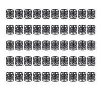 50 Pezzi Per Candle Wraps Decorazione Tea Light Cuore, Nero