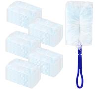 50 Pezzi Per Swiffer Piumini con 1 Manico Ricariche per Spolverini usa e Getta Ricariche per Spolverini Piumino per Spolverare Panni Catturapolvere per Pulisci Polvere e Capelli