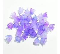 50 pezzi Perline acriliche colorate a forma di fiore da 7*11mm, perline acriliche per campanelli eolici e ipomee, per la realizzazione di gioielli, accessori fai-da-te per fermagli per capelli, San Va