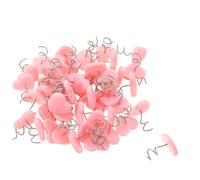50 Pezzi Perni a Vite Rosa per Tappezzeria Testa a Cuore | Acciaio Inossidabile e Plastica, Fissaggio Delicato, Presa Sicura, Soluzione Rapida per Tessuti in Ogni Stanza