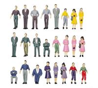 50 Pezzi Personaggi Personaggi 1:75 Scala Modello Treni Architettonico Plastica Personaggi Persone, Piccole Persone Da Aggiungere Al per Tuo Parco, Piattaforma Stazione