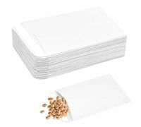 50 pezzi piccole buste bianche, buste autoadesive per semi buste per semi buste per monete in carta kraft buste per soldi per semi, monete, salari, perline, francobolli (10x6 cm/3,9x2,4 pollici)
