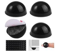 50 Pezzi Piedini Isolanti Autoadesivi In Silicone, 18 x 10mm Gommini Antiscivolo, Emisferi In Silicone, per Impianti Audio Elettrodomestici Computer Porte Prodotti Mobili Ridurre il Rumore, Nero