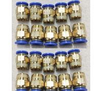 50 Pezzi, Pneumatico 10mm Od Tubo X 1cm Npt Connettore Maschio Push Connect Per