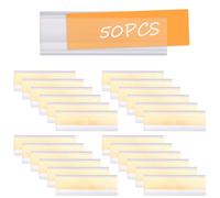 50 Pezzi Porta Etichette Adesive, Porta Prezzi Trasparente, Etichette Adesive Per Mensole, Porta Prezzi Scaffali, Supporti Trasparenti Per Etichette, Per Negozio, Office, Home (2.5 * 7.6cm)