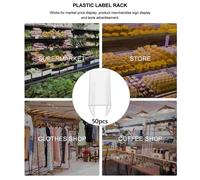 50 pezzi Porta etichette prezzo Riutilizzabile Etichetta scaffale per