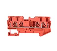 50 pezzi PT2.5-QUATTRO Morsettiera a 4 conduttori for guida DIN, collegamento a molla, connettore a inserimento(ORANGE)