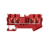 50 pezzi PT2.5-QUATTRO Morsettiera a 4 conduttori for guida DIN, collegamento a molla, connettore a inserimento(RED)