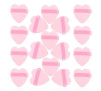 50 Pezzi Puff Cipria a Cuore Rosa in Spugna e Floccato | Applicazione Liscia e Uniforme, Delicato sulla Pelle, per Ritocchi fuori Casa e Viaggio