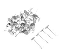 50 Pezzi Puntine per Tappezzeria a Testa Piatta in Ferro, Argento | Design lungo Materiali Spessi, Protezione della Superficie, Resiste alla Piegatura, Uso Versatile