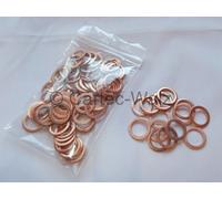 50 Pezzi Rame Guarnizione Rame Rame Doppio Anello Cu 10x20x2,0mm DIN7603