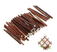 50 Pezzi Rami di Legno Naturali per Lavoretti Fai, Confezione | Texture Rustica, Superficie Liscia e Corteccia Naturale, per Bottiglie, Portacandele e Foto
