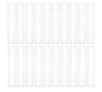 50 Pezzi Righello Trasparente in ABS da 15cm con Doppia Scala | Marcature e Pollici, Bordi Lisci Diritti, Uso Scolastico e Schizzi, Formato Tascabile