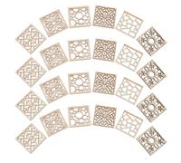 50 Pezzi Ritagli di Legno Boho a Forma di Fiore | Legno Grezzo, Bordi Lisci e Sagoma Stabile, per Scrapbooking e Vetrine di Casette