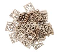 50 Pezzi Ritaglio di Legno Boho Floreale Traforato | Legno Non Finito, Disegni Floreali a Pizzo, Bordi Lisci, per Applicazioni Decorative e Ghirlande