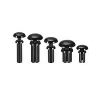50 pezzi rivetti a pressione 4x12mm 3x10mm 3x8mm 3,5x6mm PCB pannello circuito fissaggio in nylon nero vari pannelli di rifinitura lingli(3mmx8mm 50pcs)