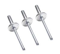 50 Pezzi Rivetti Ciechi a Testa Larga, 4,8mm Rivetti Pop con Flangia Larga Ispessita, Rivetti Alluminio per Mobili, Lavorazione Legno, Lamiera, Autoveicoli, Meccanica(4.8X25X16mm)