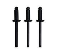 50 Pezzi Rivetti Ciechi Acciaio Inossidabile, Rivetti Pop a Testa Tonda 3mm 3,2mm, Rivetti Neri per Metallo, Legno, Plastica, Mobili, Auto, Marina, Mobili(3X10mm)
