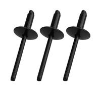 50 Pezzi Rivetti Ciechi Flangia Larga, 4,8mm Rivetti Targa Moto | Acciaio Inossidabile 304 Testa Larga Nero Rivetti Pop per Metallo Plastica Fai da te Auto Ascensori Mobili(4.8X8X16mm)