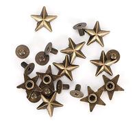 50 pezzi rivetto in lega di zinco rivetto a vite rivetto a forma di stella con viti per borse vestiti scarpe cinture vestiti fai da te scarpe decorazione accessori 14mm(Bronzo)
