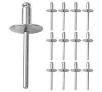 50 Pezzi Rivetto Pop Cieco con Testa a Cupola in Alluminio Rivetti Ciechi in Alluminio con Flangia Grande, per Lamiera, Lavorazione Del Legno, Industriale (4,8 * 13 * 16 mm)