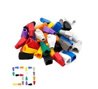 50 pezzi RJ45 Crystal Head Jacket - Guaine protettive per connettori, coperture per adattatori di rete anti-danno, protezione durevole dei cavi | Cavi Ethernet perfetti, LAN, ufficio, rete domestica