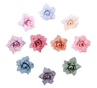 50 Pezzi Rose Finte Teste Fiori, Artificiali Rose Teste, Artificiali Rose Finte, per Fai Da Te Decorare Nozze, All'aperto Rosa Decorare, Sparare Oggetti Scena