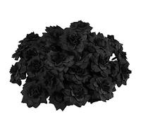 50 Pezzi Rose Nere Vere Rosa Di Seta Nera Rose Artificiali Nere Rose Finte Rose False Nere Rose Artificiali Di Seta Nera Senza Stelo Fiore Rosa Di Seta Mazzo Nero Sposa Fiori Massa