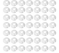 50 Pezzi Rosetta Copertura per Tubi, Rosette per Termosifoni Copritubo in Plastica Copertura de Tubo de Radiatore Collari Singolo Guarnizione Coperchio Foro per Tubo Diametro 16 mm