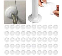 50 Pezzi Rosette per Termosifoni, Copri Tubi Termosifoni Copritubo Termosifone Rosette Bianche Pipe Collar in Plastica per Radiatori Morsetti per Tubi Di Riscaldamento (16-40mm)