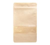50 pezzi - Sacchetti autobloccanti 250 gr 45 + 12 Pet + 30 Cpp G/M2 13+3,5 x 22,5 cm Natural Kraft