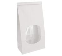 50 pezzi - Sacchetti autobloccanti con finestra 1,9 L 60 G/M2 + 25 µ Opp 12+6,5 x 24,6 cm bianco cellulosa