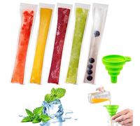 50 Pezzi Sacchetti per Muffe Ice Popsicle, Sacchetti Ghiaccioli Gelato, Senza BPA, Sacchetti per Ghiaccioli per Yogurt, Caramelle Rock, Gelato Party