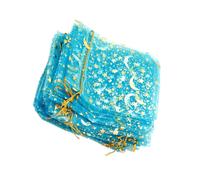 50 Pezzi Sacchetti Tulle Con Stelle E